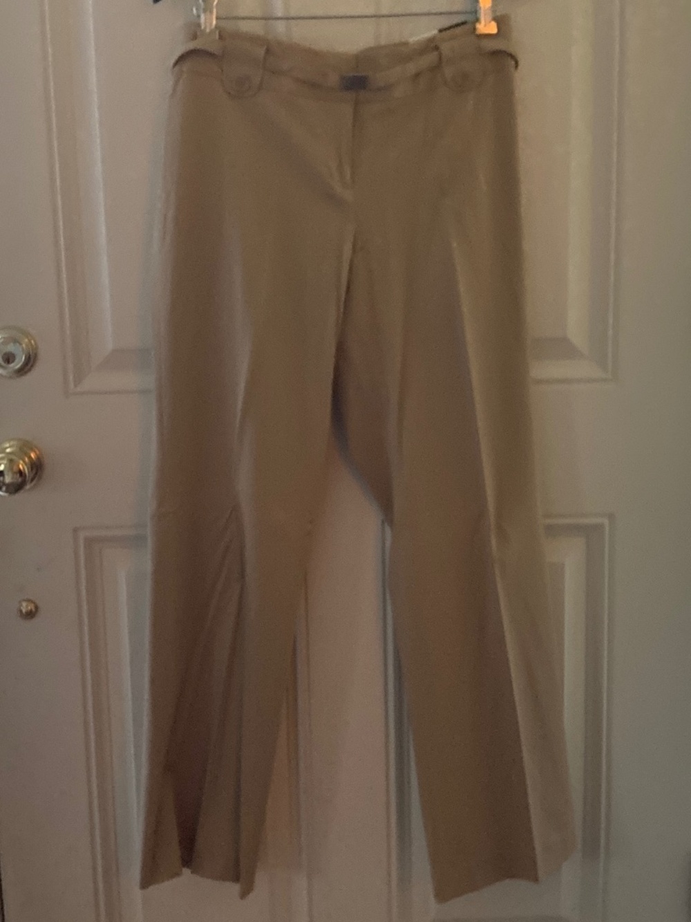 Ann Taylor LOFT Women's Marisa Boot Leg Pants @ith Belt/Stretch/Beige/Size 8/NWT
